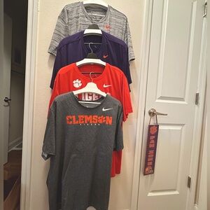 Bundle of 4…Nike Clemson Tigers Dri-Fit T-Shirts. All 3XL (CT 0006)